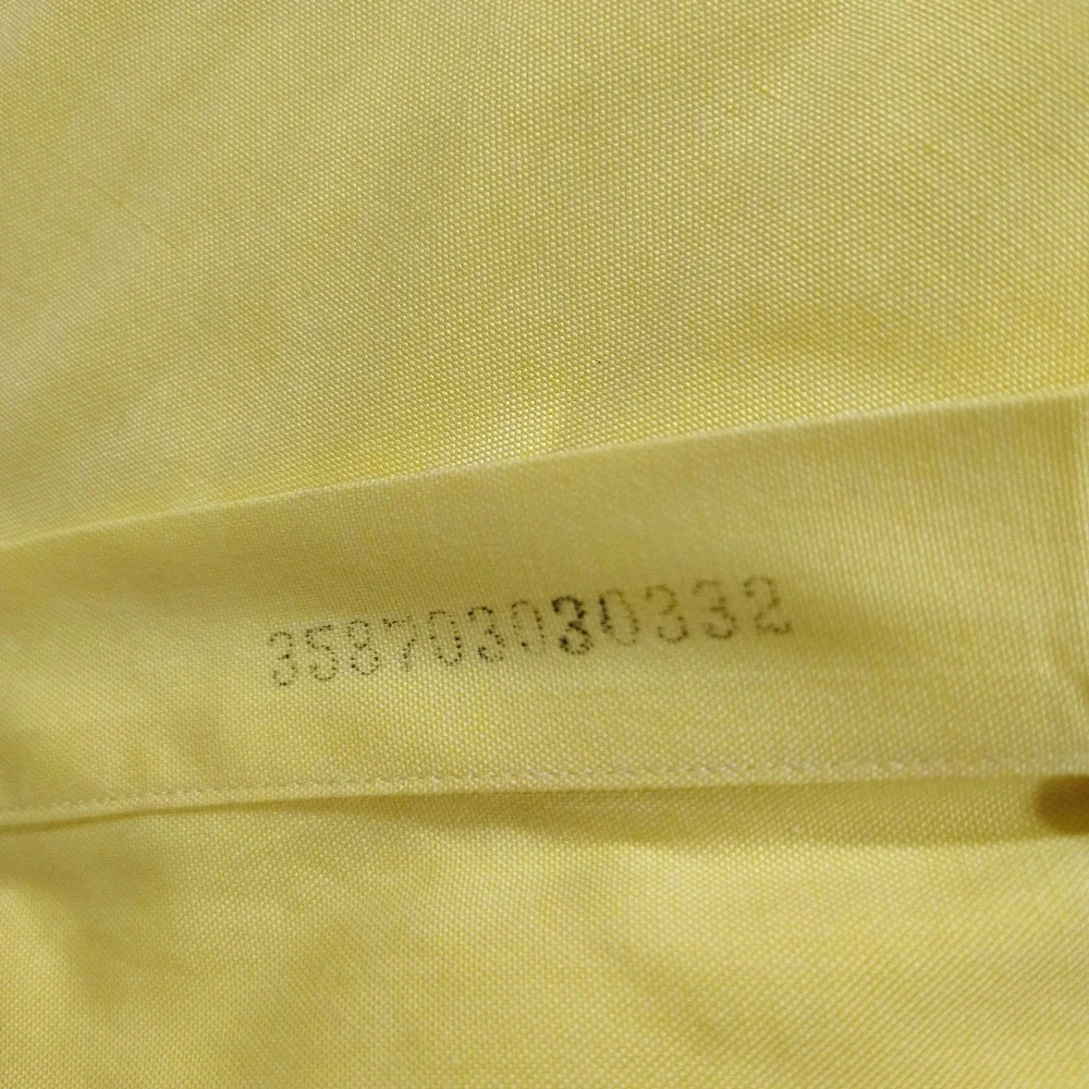 Ralph‎ Lauren Mens Yellow Button Down Shirt Classic Fit 17 32/33 Cotton